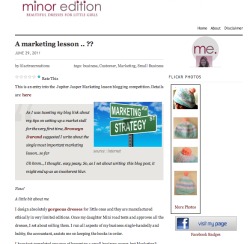 ME pic Minor edition blog competition entry